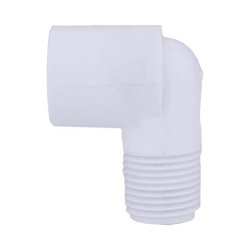 Charlotte Pipe Schedule 40 1/2 in. Slip X 1/2 in. D MPT PVC Street Elbow 1 pk, Pack of 25