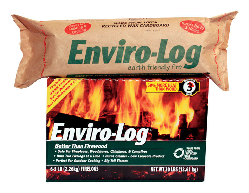 Enviro-Log Fire Log Up to 3 hr 1 pk, Pack of 6