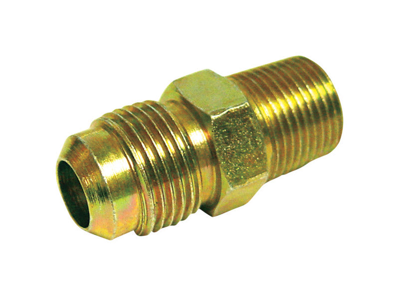 JMF Company 1/4 in. Flare X 3/8 in. D MPT Brass Connector, Pack of 5