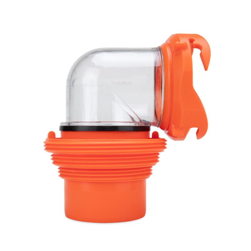 Camco USA RhinoFLEX 39736 Elbow Fitting with Adapter, Clear/Orange