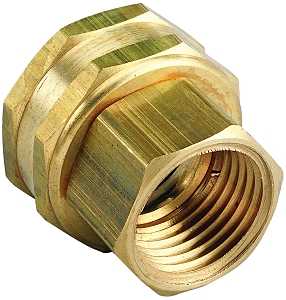 Orbit 53037 Hose to Pipe Adapter, 3/4 x 1/2 in, FHT x FNPT, Brass