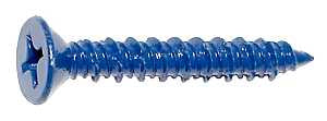 Midwest Fastener 09280 Screw, 1/4 in Thread, 1-3/4 in L, Flat Head, Phillips Drive, Blue Ruspert, 100 PK