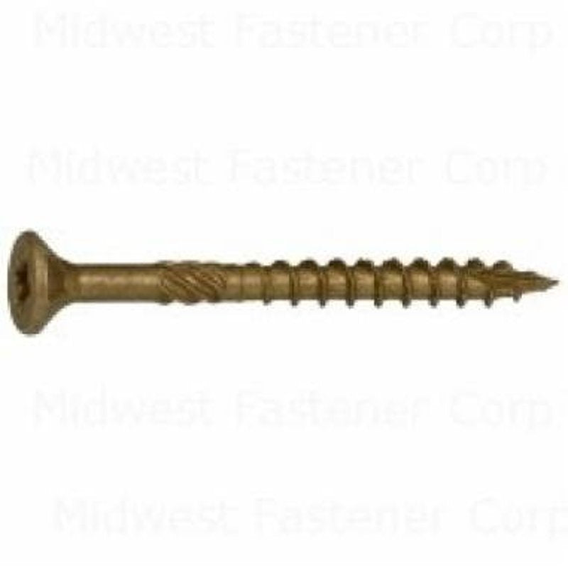 SaberDrive 50743 Deck Screw, #9 Thread, 2 in L, Serrated Thread, Bugle Head, Star Drive, Type 17 Point, Steel, 124 PK