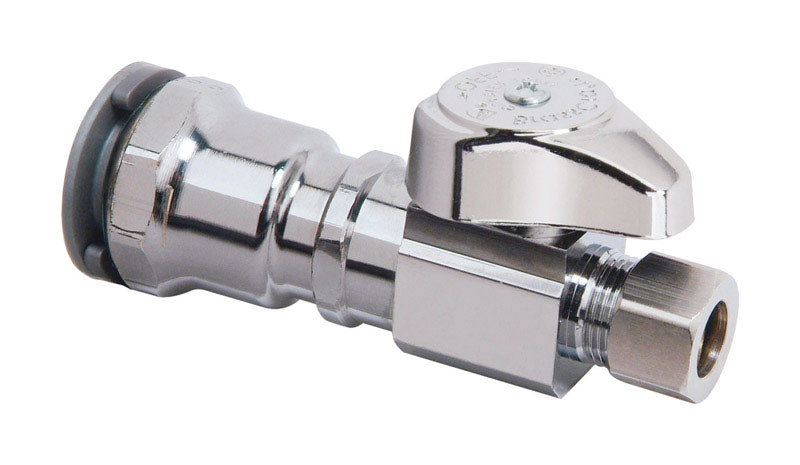 BrassCraft 1/2 in. NPC outlets X 3/8 in. Brass Shut-Off Valve