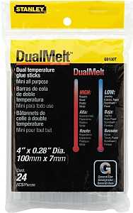 STANLEY GS10DT Glue Stick, Resin Odor, Clear, 24/PK