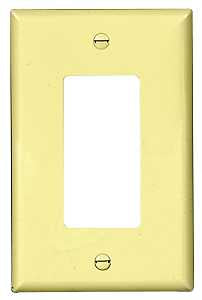 WALL PLATE 1GANG DECR MID IVRY, Pack of 20