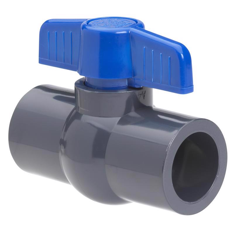 Homewerks 1-1/2 in. PVC Slip Ball Valve Full Port T-Handle