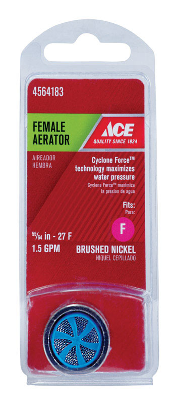 Ace Female Thread 55/64 in.-27F Brushed Nickel Faucet Aerator