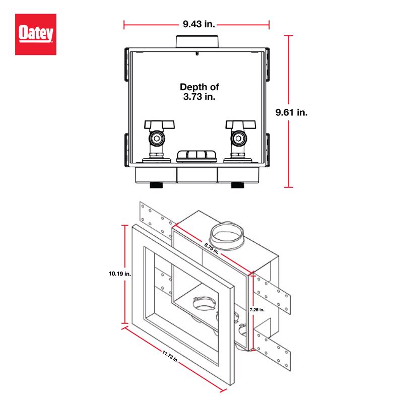 Oatey Washing Machine Outlet Box