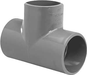 Lasco 801015BC Pipe Tee, 1-1/2 in, Slip, PVC, SCH 80 Schedule
