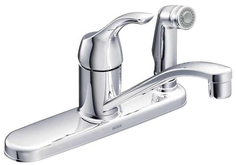 Moen Adler CA87554C Series Kitchen Faucet, 0.01 in H Spout, Chrome Plated, 0.01 in, 10-1/4 in W x 6-5/8 in H Dimensions