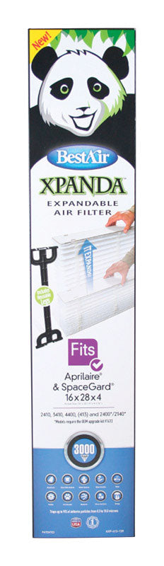 BestAir XPANDA 16 in. W X 28 in. H X 4 in. D 13 MERV Pleated Air Filter 1 pk, Pack of 2