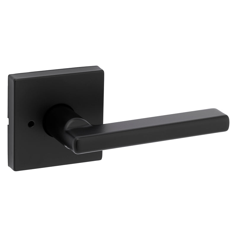 Kwikset Signature Series 730HFL SQT 514 CP Privacy Door Lock, Halifax Design, Lever Handle, Matte, Zinc, Black