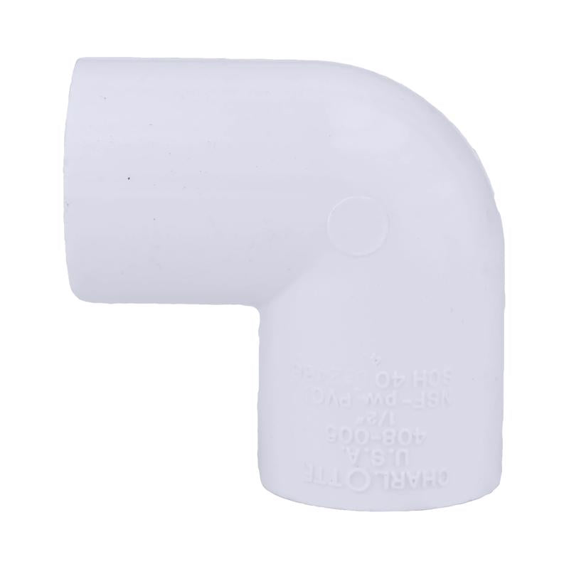 Charlotte Pipe Schedule 40 1/2 in. FPT X 1/2 in. D FPT PVC Elbow 1 pk, Pack of 25