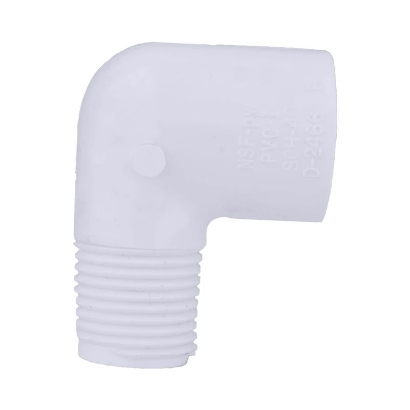 Charlotte Pipe Schedule 40 3/4 in. MPT X 3/4 in. D FPT PVC Street Elbow 1 pk