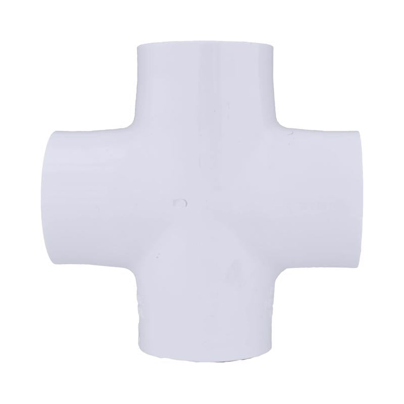 Charlotte Pipe Schedule 40 3/4 in. Slip X 3/4 in. D Slip PVC Cross 1 pk