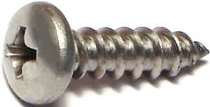 Midwest Fastener 05118 Screw, #10 Thread, Coarse Thread, Pan Head, Phillips Drive, Diamond, Self-Tapping Point