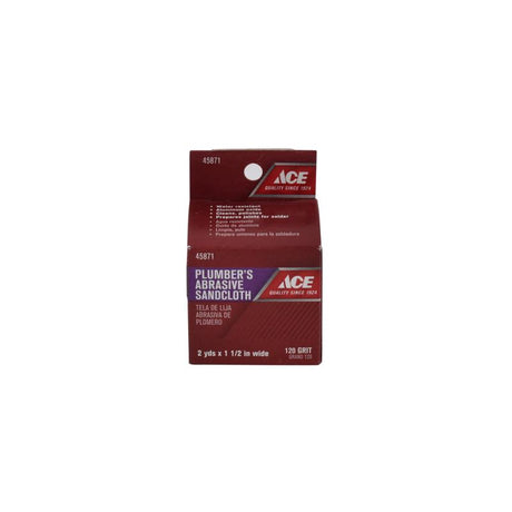 Ace 2 yd L X 1-1/2 in. W 120 Grit Aluminum Oxide Sanding Cloth 12 pk, Pack of 12