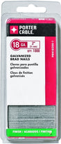 Porter-Cable PBN18200-1 Series Nail, Glue Collation, 2 in L, 18 ga Gauge, Steel, Galvanized, Brad Head