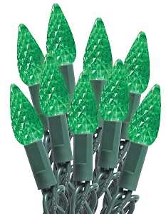 Sylvania 29585 Light Cord, 100-Lamp, C6, Green, 20,000 hrs Average Life, 51.3 ft L