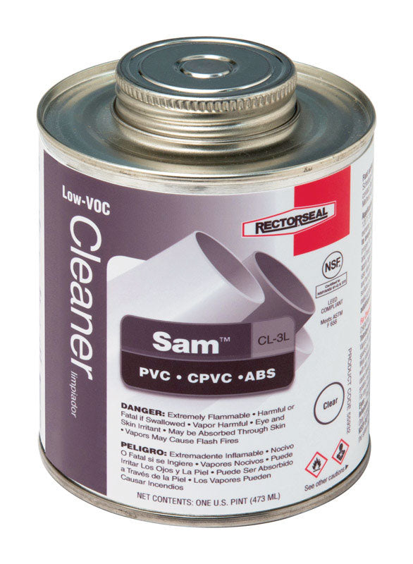 RectorSeal Sam Clear Cleaner For ABS/CPVC/PVC 16 oz