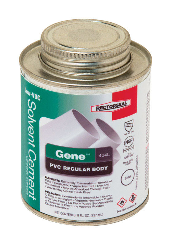 RectorSeal Gene 404L Clear Solvent Cement For PVC 8 oz