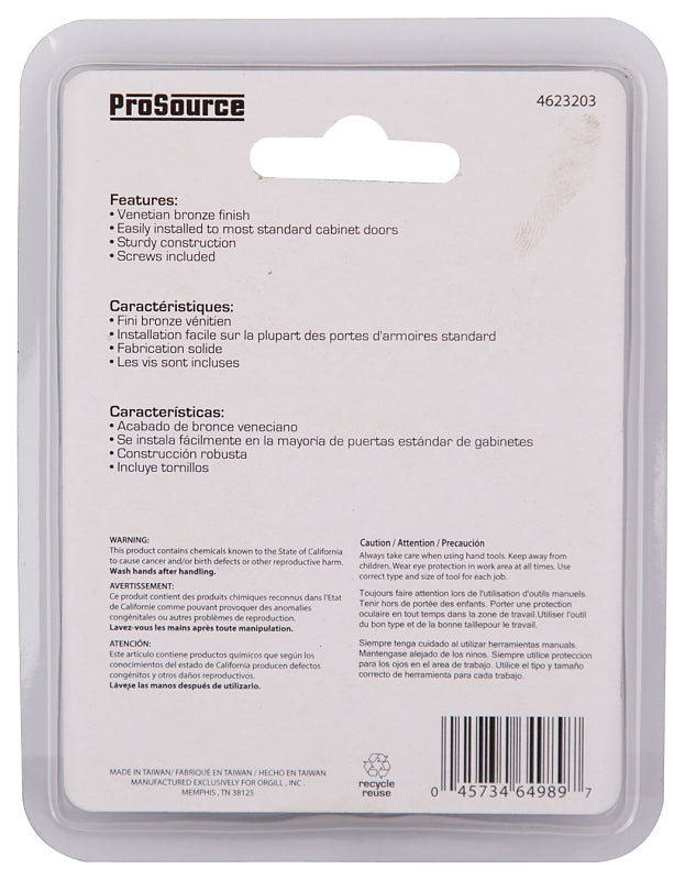 ProSource CB-01CVB-PS Double Ball Catch, Brass, Venetian Bronze, Venetian Bronze