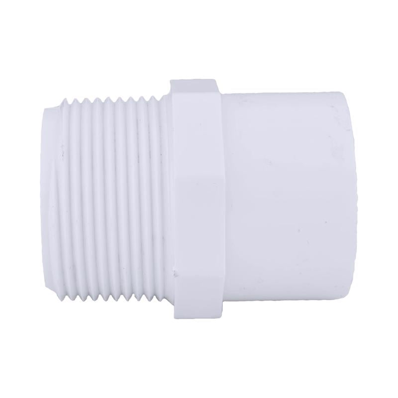 Charlotte Pipe Schedule 40 1-1/4 in. MPT X 1-1/2 in. D Slip PVC Pipe Adapter 1 pk