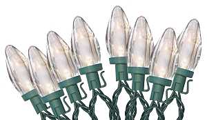 Santas Forest 24988 LED Lights, Spool, C9, Faceted, Warm White, 100 ct