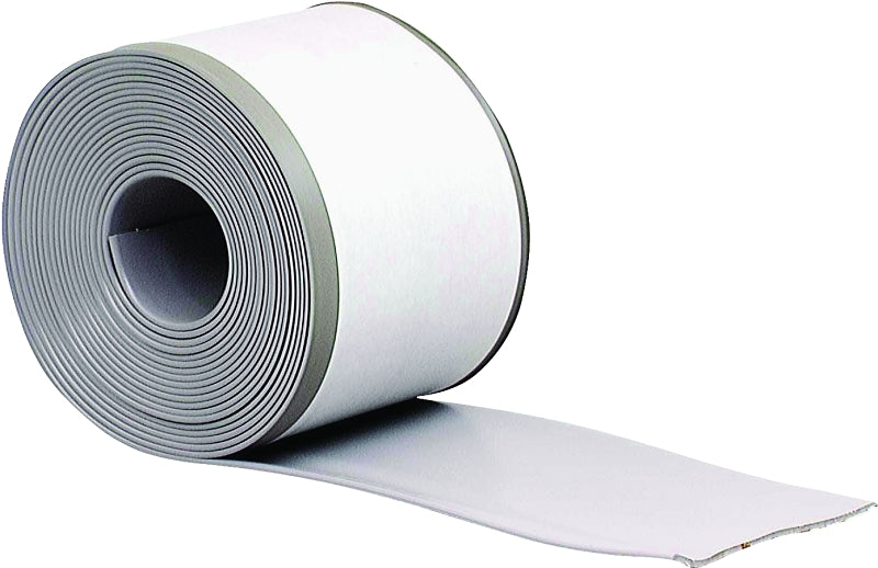 M-D 93245 Wall Base, 20 ft L, 4 in W, Vinyl, Silver