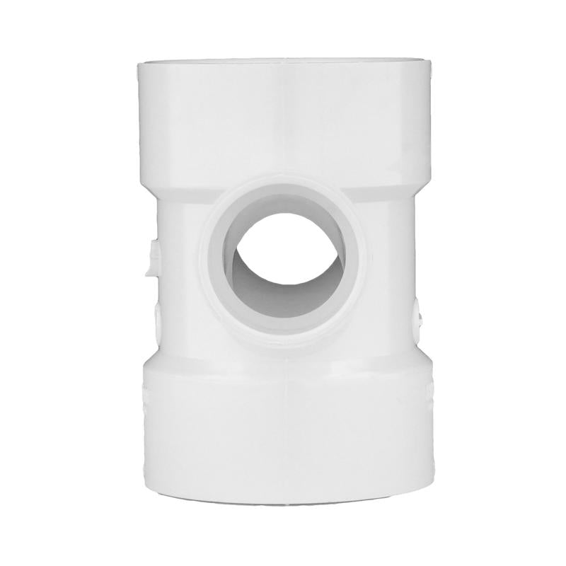 Charlotte Pipe Schedule 40 3 in. Hub X 3 in. D Hub PVC Sanitary Tee 1 pk