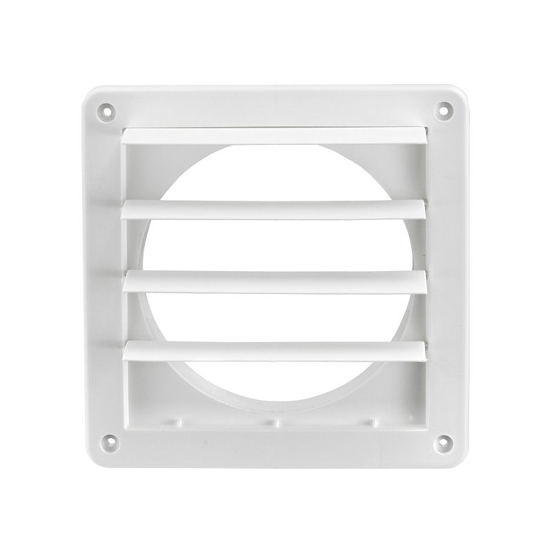 Lambro 361W Louvered Vent, 6 in W, Plastic