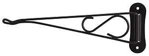 Landscapers Select GB0203L Swivel Plant Bracket, 10-3/8 L, Steel, Black, Wall Mount Mounting