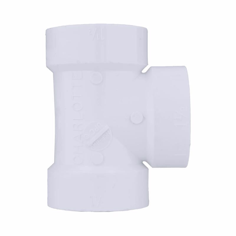 Charlotte Pipe Schedule 40 1-1/2 in. Hub pc X 1-1/2 in. D Hub PVC Vent Tee 1 pk