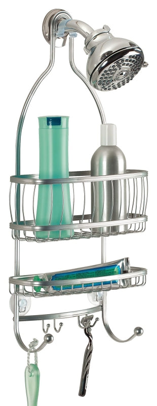 iDESIGN 61886 Shower Caddy, 2-Shelf, Steel, 4 in OAW, 22 in OAH, 10 in OAD
