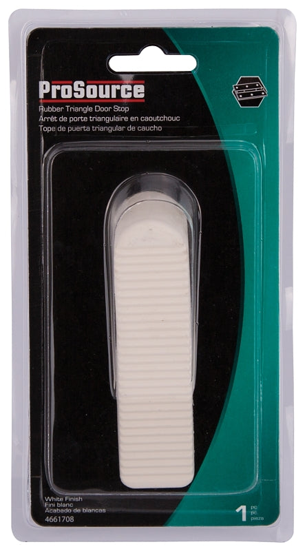 ProSource FE-50922-PS Door Stop, 1 in W x 4 in L x-1/4 in H Projection, Rubber, White