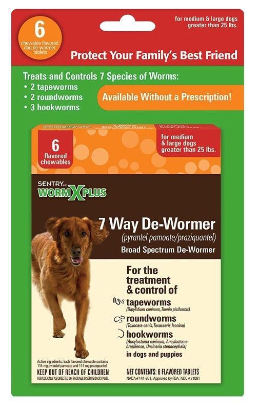 Sentry 3933 Dewormer, 6 Count, Tablet