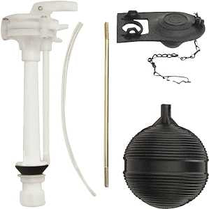 ProSource 24451-3L Economy Toilet Tank Repair Kit, 1 Set-Piece, Black/White