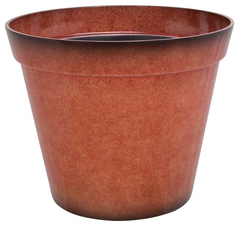 Landscapers Select PT-S035 Planter, 18 in Dia, 14 in H, Round, Resin, Terra Cotta, Terra Cotta, Pack of 6
