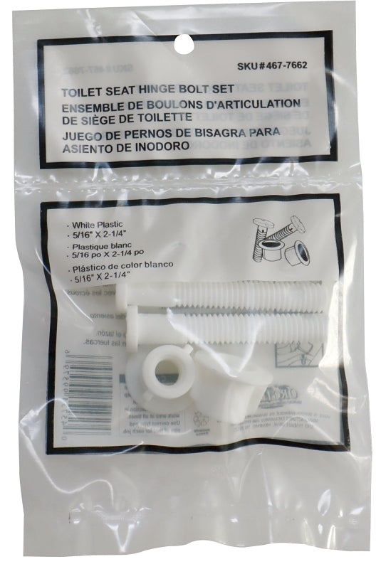 ProSource PMB-215-3L Toilet Seat Hinge Bolt Set, For: Toilet