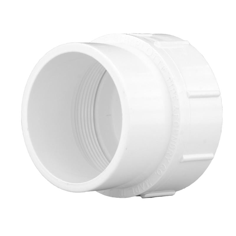Charlotte Pipe Schedule 40 4 in. Spigot FPT PVC Cleanout Adapter 1 pk