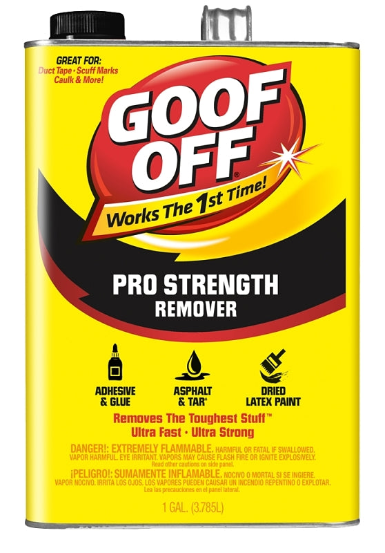 Goof Off FG657 Multi-Purpose Latex Paint Remover, Liquid, White, 1 gal Can, Pack of 4
