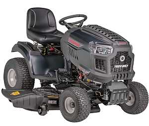 Troy-Bilt 13AQA1BL066 Riding Lawn Mower, 50 in W Cutting, 16 in Turning Radius