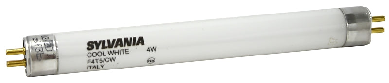 Sylvania 20415 Fluorescent Bulb, 4 W, T5 Lamp, G5 Miniature Lamp Base, 140 Lumens, 4200 K Color Temp, Cool White