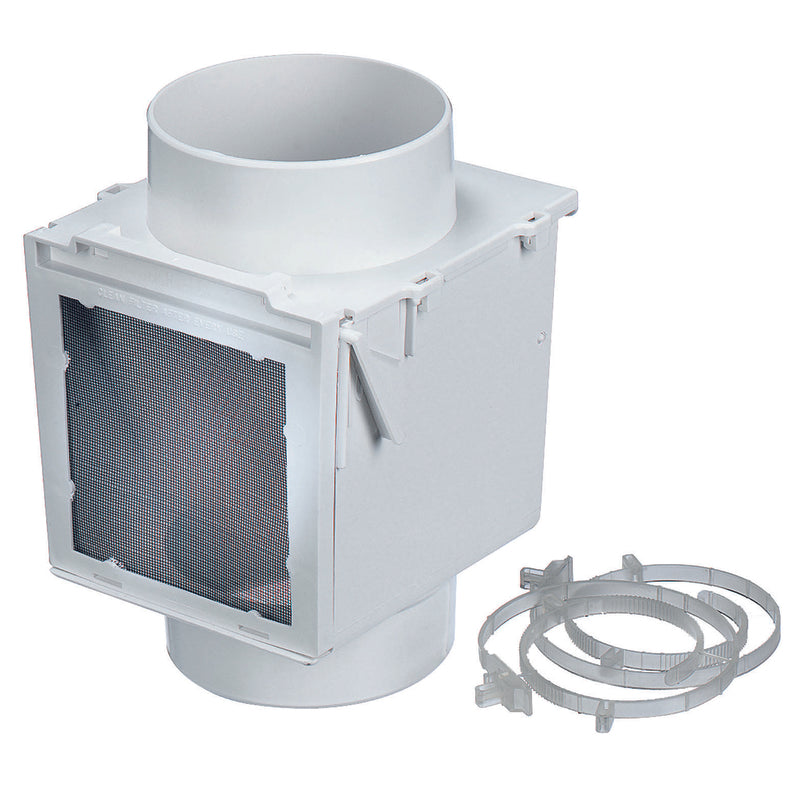 Deflect-O Jordan 5.88 in. L X 4 in. D White Plastic Heat Diverter