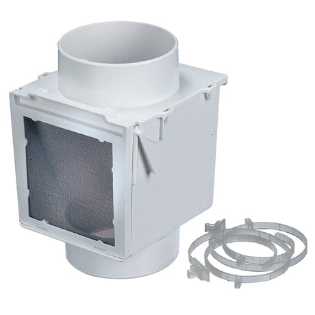 Deflect-O Jordan 5.88 in. L X 4 in. D White Plastic Heat Diverter