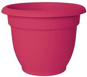 Bloem Self-Watering Planter, 1/2 gal Capacity, 6 in Dia 6-1/2 in Top x 3-1/2 in Base W x 6-1/2 in H, Resin, Pack of 10