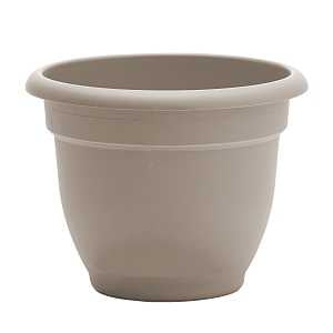Bloem AP0683 Planter, 5.1 in H, 6-1/2 in W, 6-1/2 in D, Round, Plastic, Pebble Stone