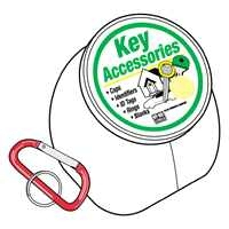 Hy-Ko KT127 Key Ring, 1-3/8 in OD Dimensions, C-Clip, Pack of 50