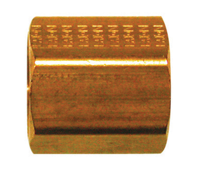 JMF Company 1/4 in. Flare X 1/4 in. D Flare Yellow Brass Inverted Union, Pack of 5